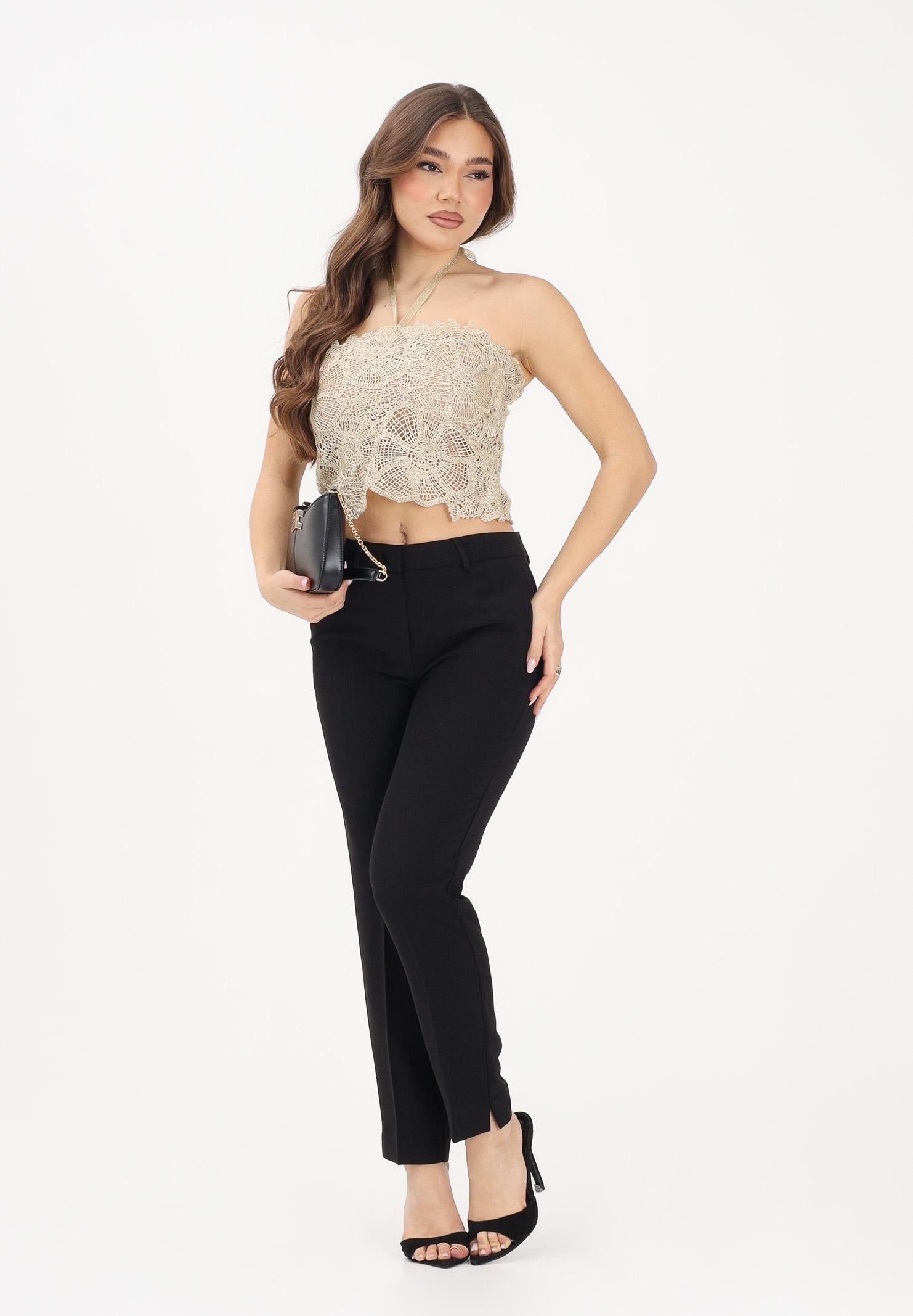 SIMONA CORSELLINI Top crochet oro da donna con allacciatura al collo P26CETOO5101 V0118 SIMONA CORSELLINI 