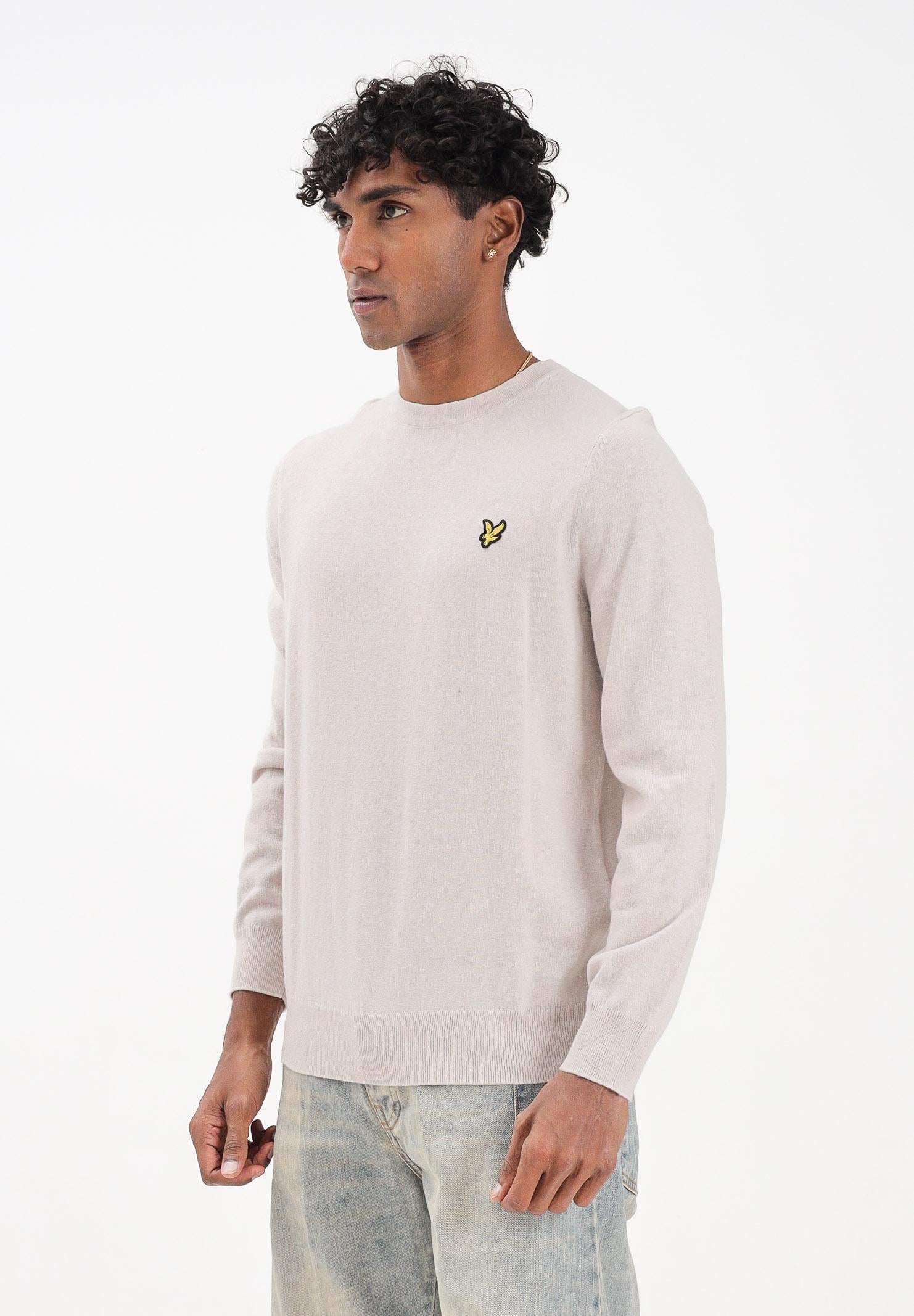 LYLE & SCOTT Maglioncino girocollo panna da uomo KN2110VC W870 LYLE & SCOTT 