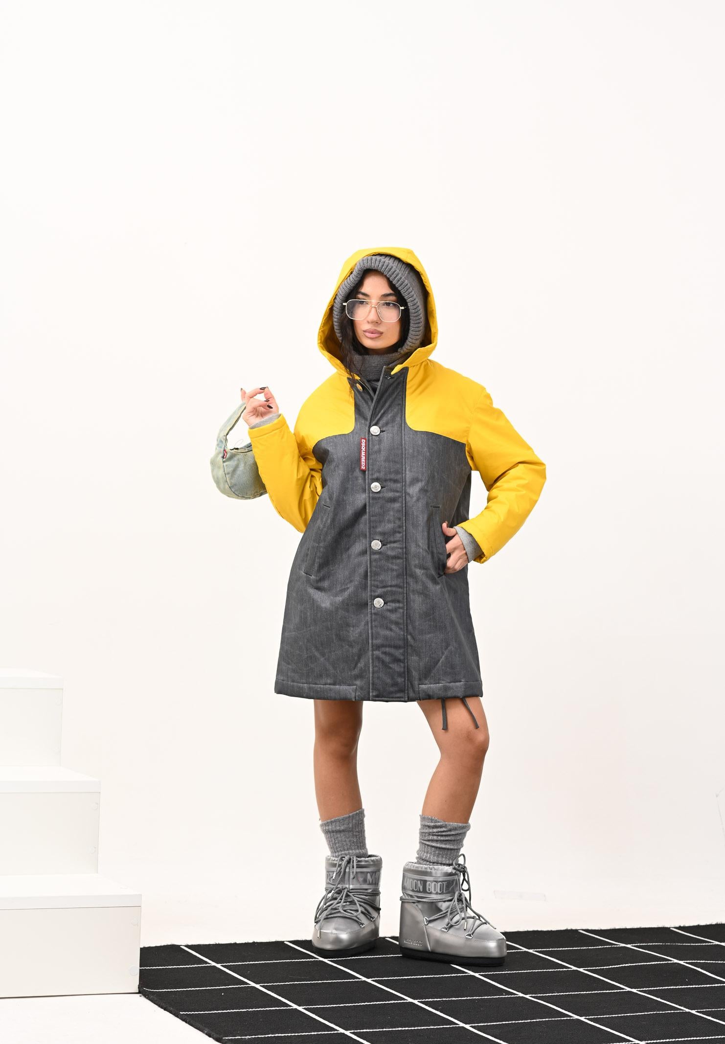 MOON BOOT Stivali da neve ICON LOW GLANCE argento da donna 80D1409350 H001 MOON BOOT 