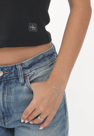 CALVIN KLEIN JEANS Top nero da donna a collo alto con zip LV047C909GUB1  CALVIN KLEIN JEANS 