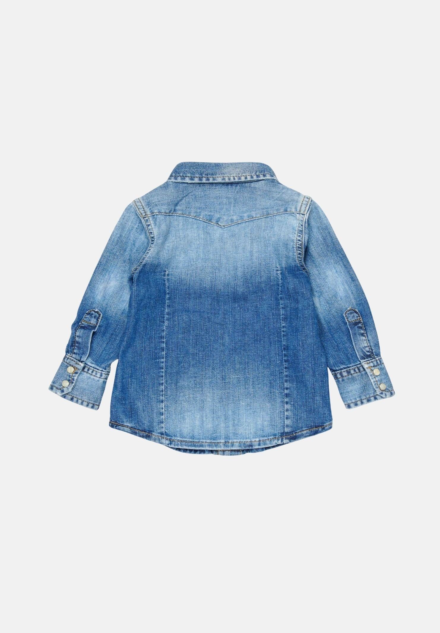DSQUARED2 Camicia a manica lunga in denim chiaro da neonato DQ033GD0AFP DQ01 DSQUARED2 