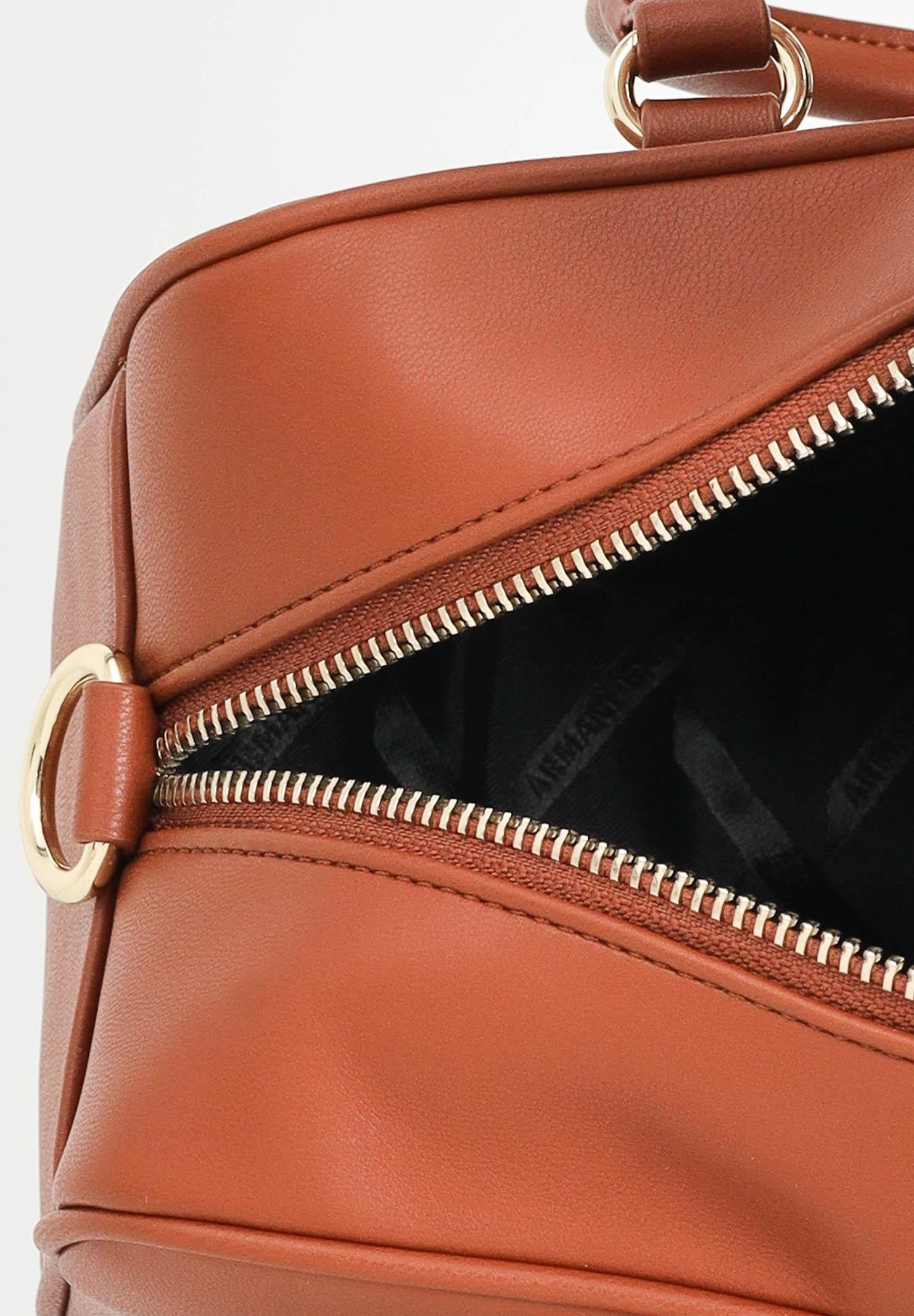 ARMANI EXCHANGE Borsa a spalla cuoio da donna con ricamo logo XW001567AF15634 U6048 ARMANI EXCHANGE 