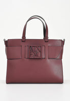 ARMANI EXCHANGE Shopper bordeaux da donna con logo 9426890A874 UA343 ARMANI EXCHANGE 