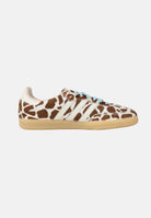 ADIDAS ORIGINALS Sneakers Samba OG panna e marrone per uomo e donna con stampa giraffa KI6669 . ADIDAS ORIGINALS 