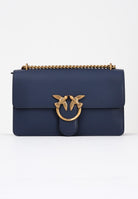 PINKO Borsa a tracolla Classic Love Bag One in morbida pelle mano seta blu da donna 100941A0F1 G08Q PINKO 