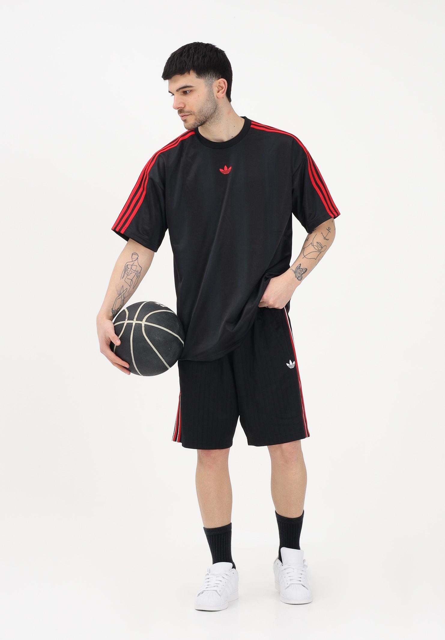 ADIDAS ORIGINALS T-shirt a manica corta Adicolor Jacquard nera da uomo KD5831 . ADIDAS ORIGINALS 