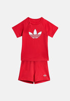 ADIDAS ORIGINALS Completino TREFOIL LOOSE rosso da neonato KD1035 . ADIDAS ORIGINALS 