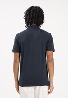 LYLE & SCOTT Polo a manica corta blu da uomo con patch logo golden eagle SP400VOG Z271 LYLE & SCOTT 