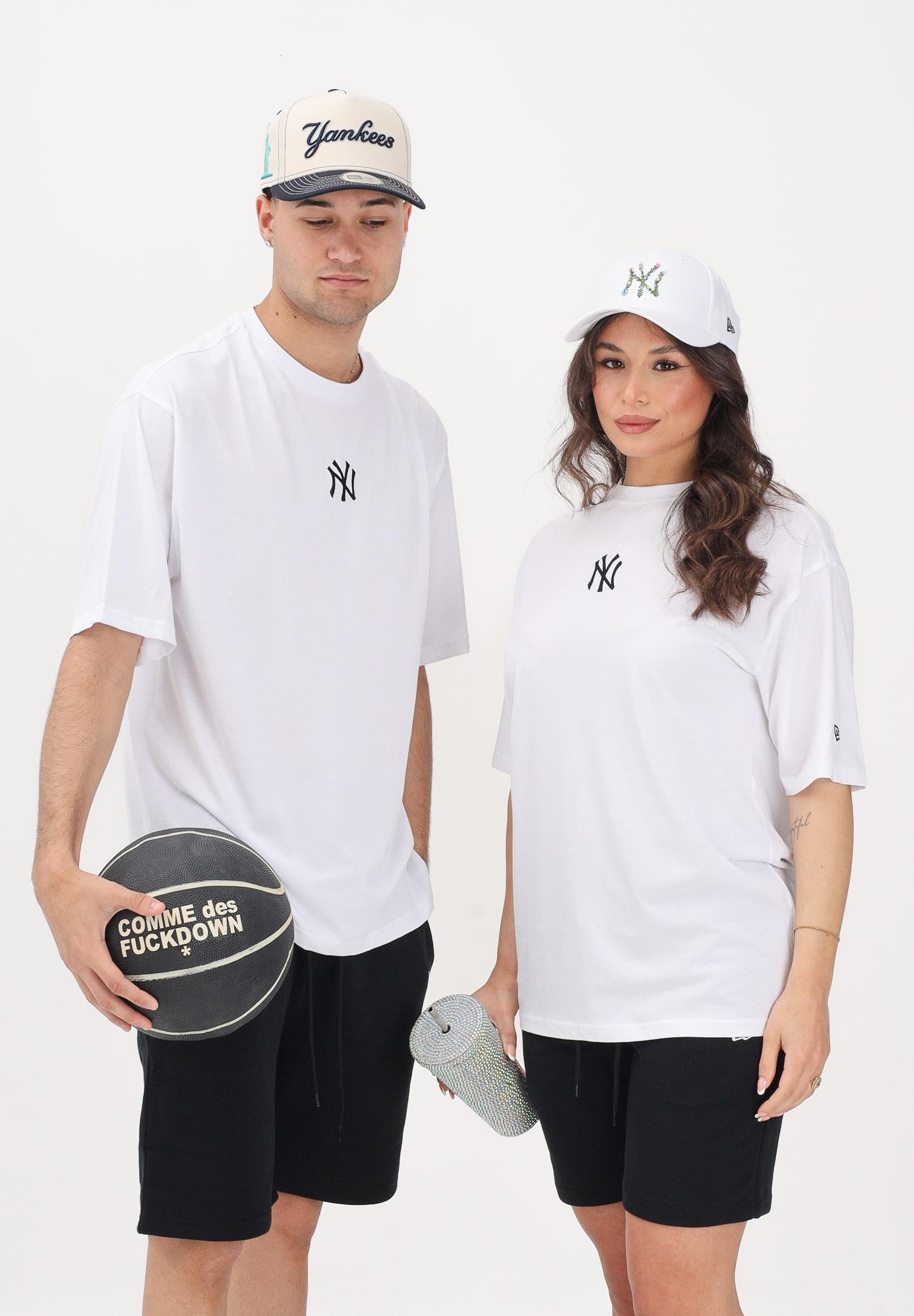 NEW ERA T-shirt a manica corta bianca per uomo e donna con logo 60675748 . NEW ERA 
