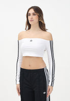 ADIDAS ORIGINALS Top Adicolor Off Shoulder bianco da donna JD0275 . ADIDAS ORIGINALS 