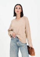 ARMANI EXCHANGE Maglioncino con scollo a V beige da donna XW001335AF13774 U1051 ARMANI EXCHANGE 