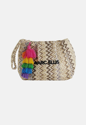 MARC ELLIS Pochette Buby S Claire C beige da donna con motivo zig-zag BUBY-S-CLAIRE-C MUNA MARC ELLIS 
