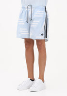 ADIDAS ORIGINALS Shorts Bruised Banana bianco e azzurro da uomo con stampa all-over KC6435 . ADIDAS ORIGINALS 