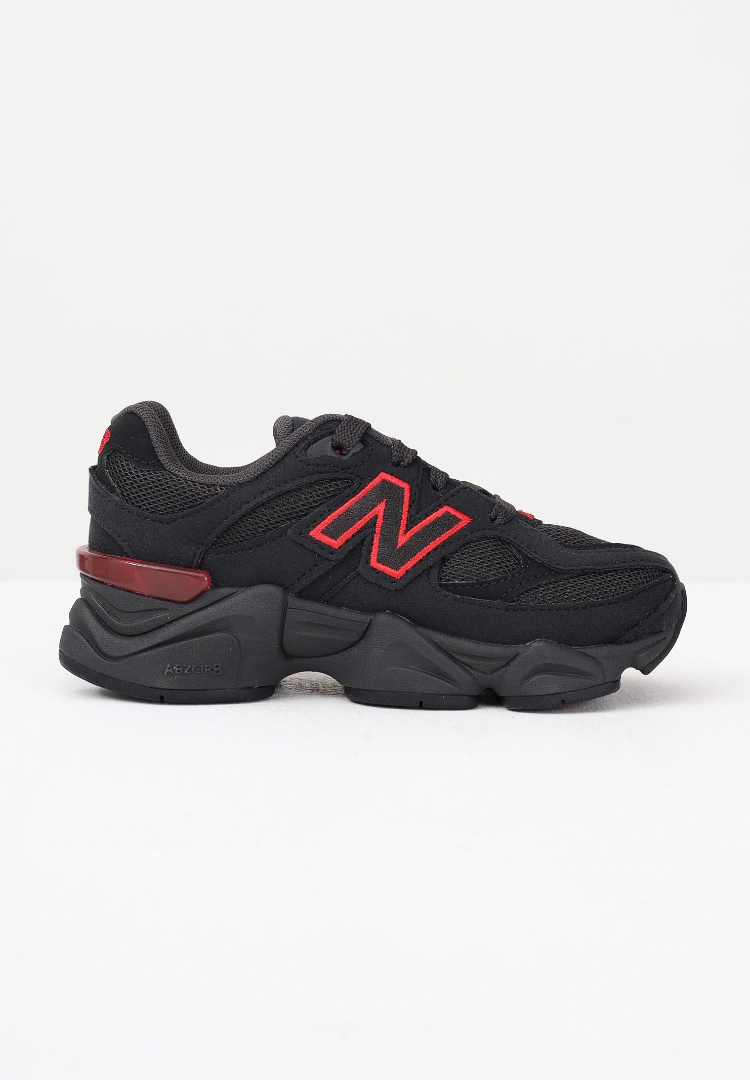 NEW BALANCE Sneakers 9060 Lace nere e rosse per bambino e bambina PC9060JR . NEW BALANCE 