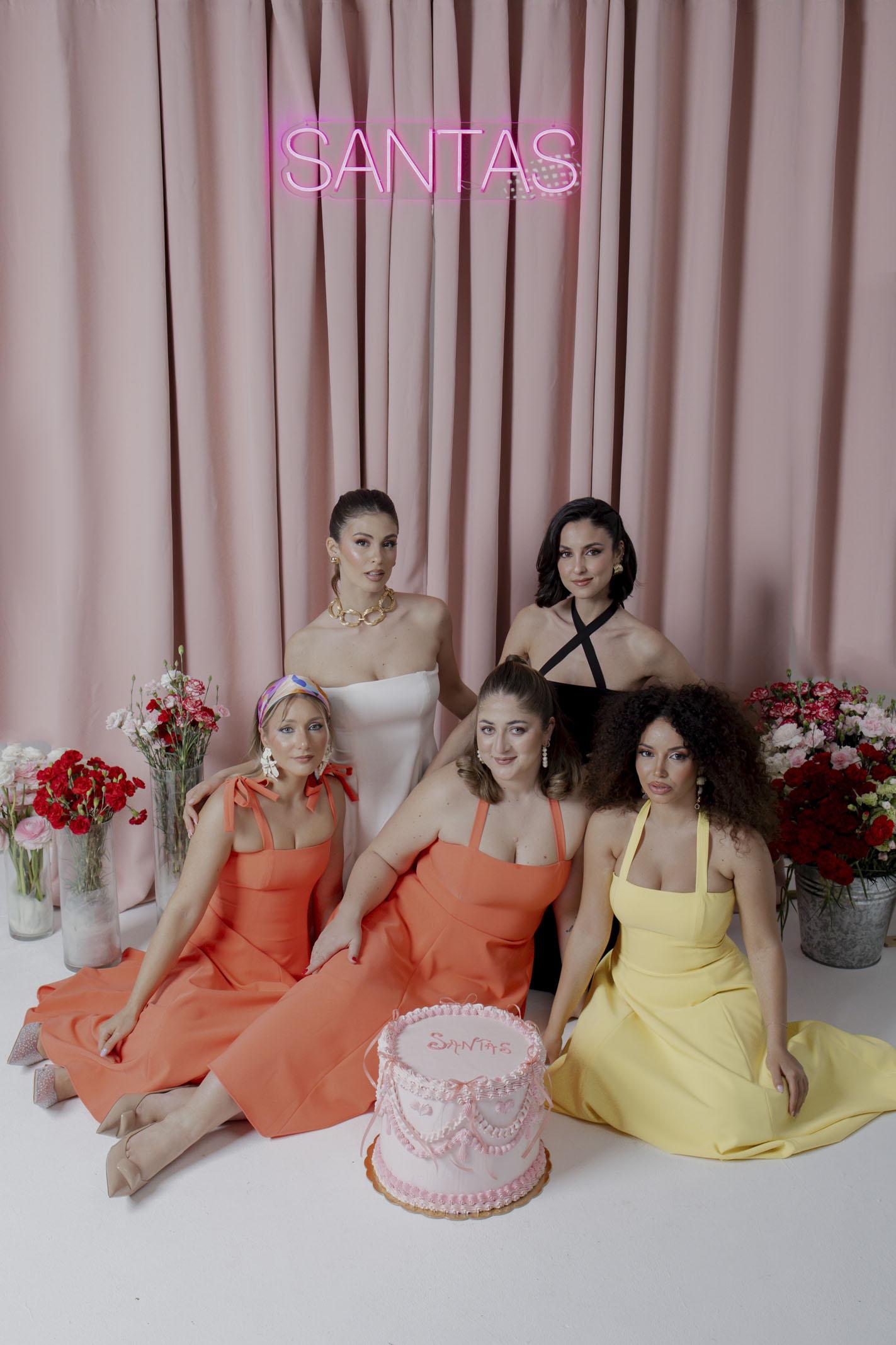 SANTAS Abito midi MEDELEINE corallo da donna PV2508 CORALLO SANTAS 