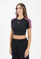 ADIDAS ORIGINALS T-shirt a manica corta 3-Stripes nera da donna JY4858  ADIDAS ORIGINALS 