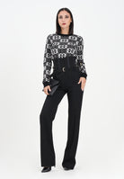 PINKO Pantalone elegante nero da donna con dettaglio bustier 105654A2QV Z99 PINKO 