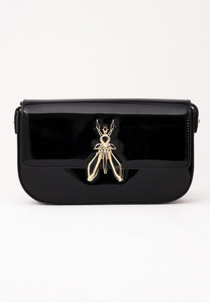 PATRIZIA PEPE Borsa a tracolla "ESSENTIAL" Fly nera da donna 8B0231L125 K182 PATRIZIA PEPE 