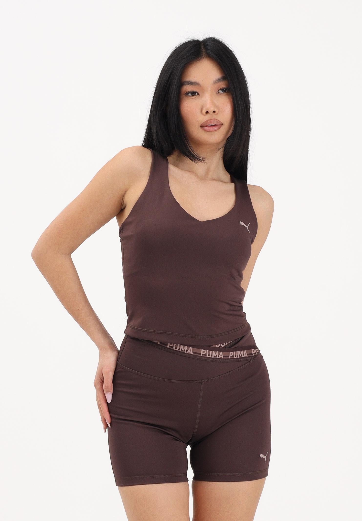 PUMA Top sportivo PUMA STRONG marrone da donna 528495 13 PUMA 
