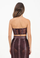 ELISABETTA FRANCHI Corpetto bordeaux da donna in pizzo floreale RG00257E2 EA4 ELISABETTA FRANCHI 