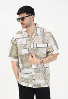 DICKIES Camicia a manica corta Glandorf panna e beige da uomo DK0A889TC481 . DIckies 