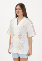 ADIDAS ORIGINALS Camicia a manica corta SUMMER GLOW RESORT panna da donna KY3164 . ADIDAS ORIGINALS 