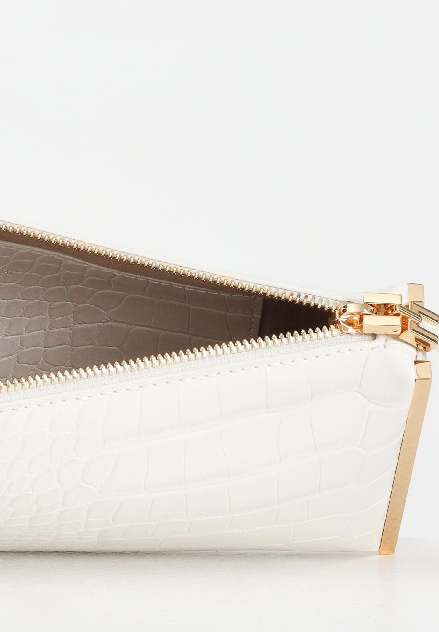 ELISABETTA FRANCHI Pochette bianco latte da donna con stampa cocco BS52A56E2 DZ9 ELISABETTA FRANCHI 