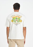NEW ERA T-shirt a manica corta New York Yankees MLB Baseball Graphic panna per uomo e donna 60667854 . NEW ERA 
