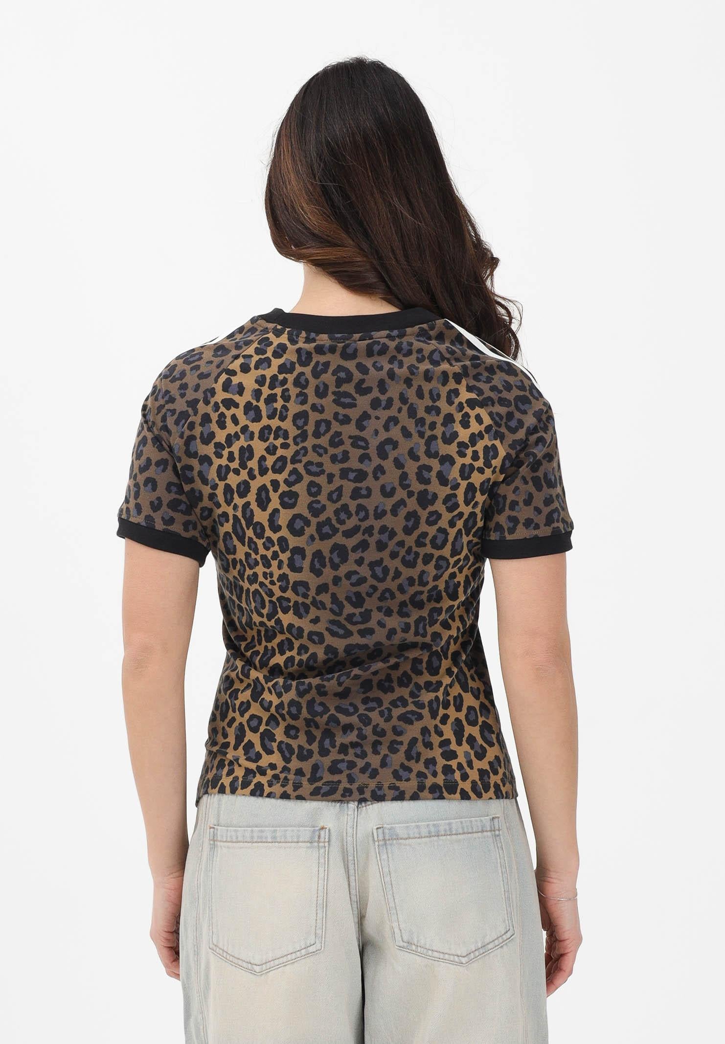 ADIDAS ORIGINALS T-shirt a manica corta Leopard Cali beige da donna JW7304 . ADIDAS ORIGINALS 
