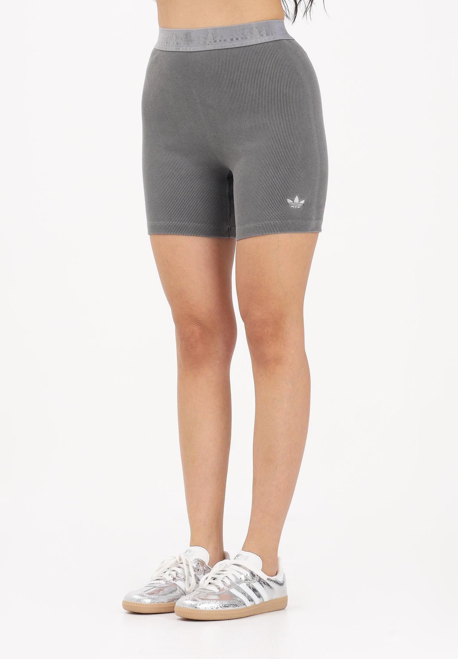 ADIDAS ORIGINALS Ciclista Essentials Rib Tights 1/4 Washed grigio da donna KE3227 . ADIDAS ORIGINALS 