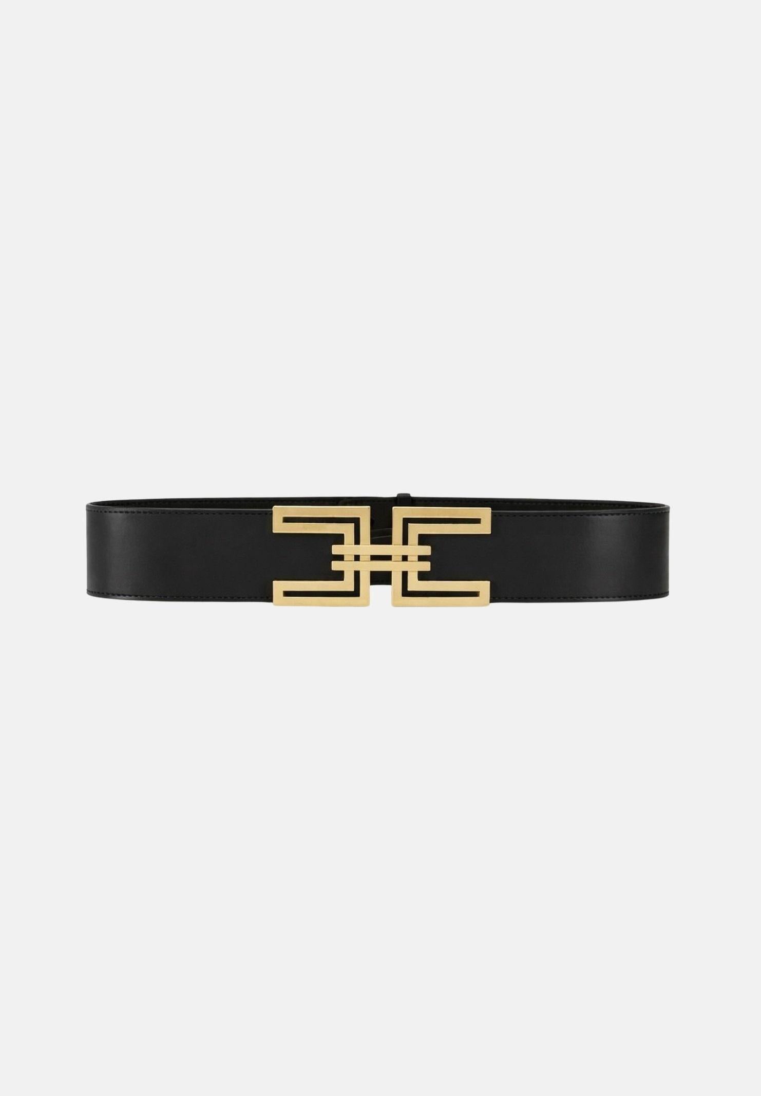 ELISABETTA FRANCHI Cintura nera da donna con placca logo CT21S62E2 110 ELISABETTA FRANCHI 