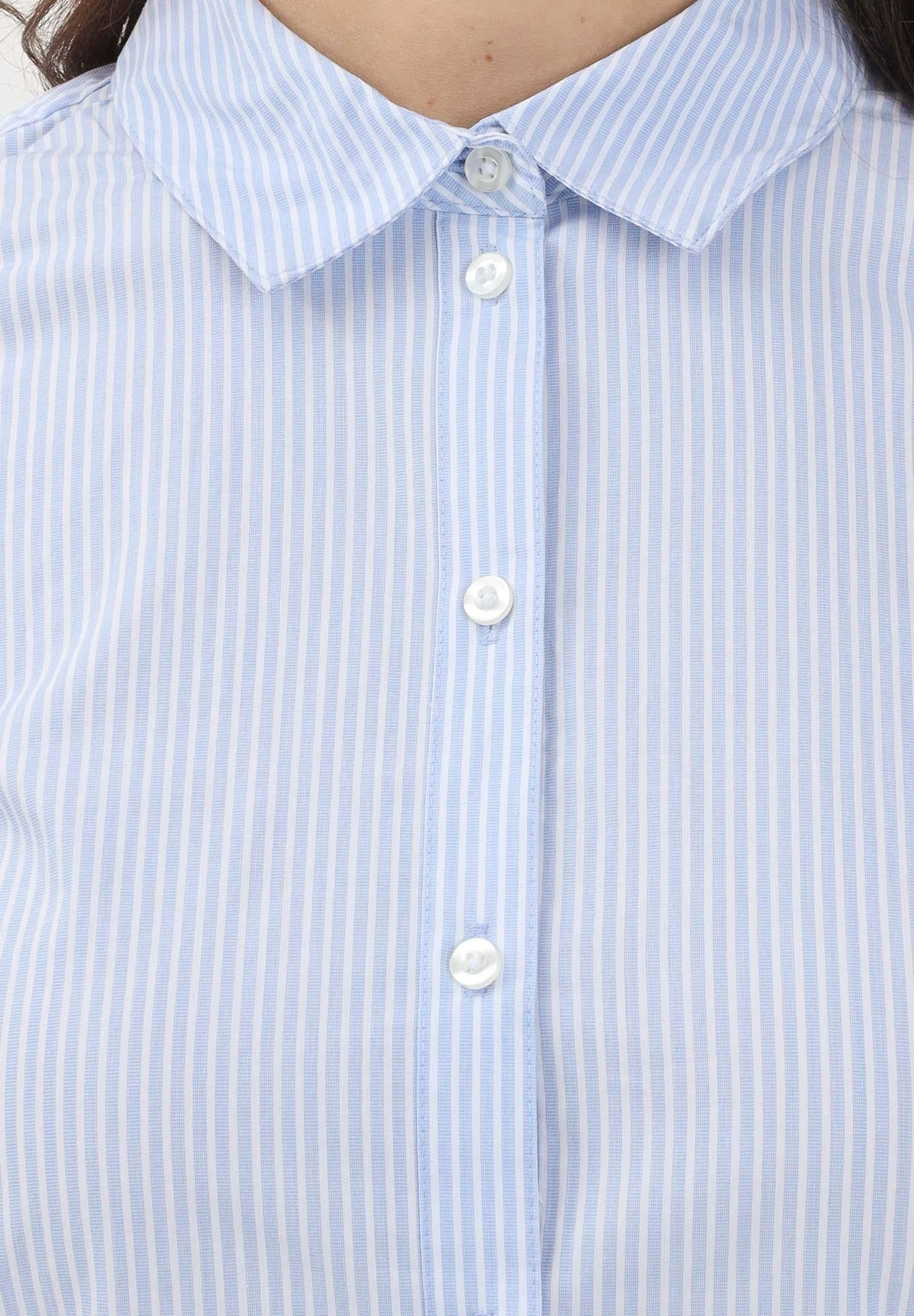 JDY Camicia a manica lunga da donna realizzata in tessuto azzurro chiaro con sottile motivo a righe 15149877 CABLWI JDY 