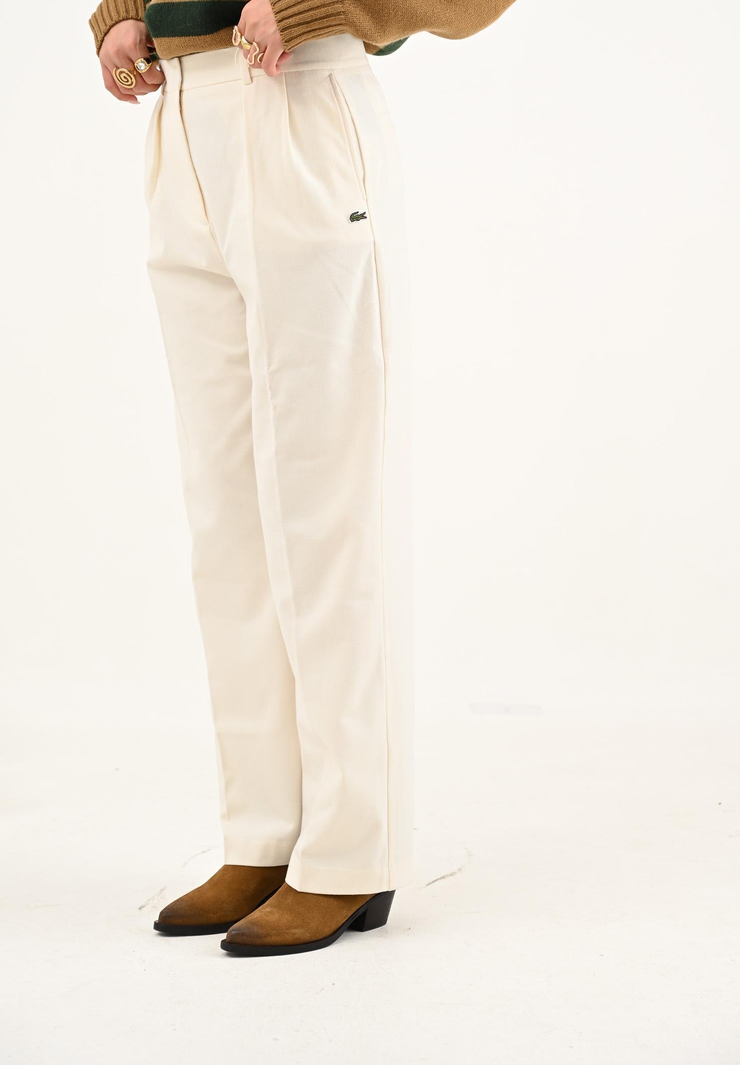 LACOSTE Pantalone panna da donna HF5359 XFJ LACOSTE 