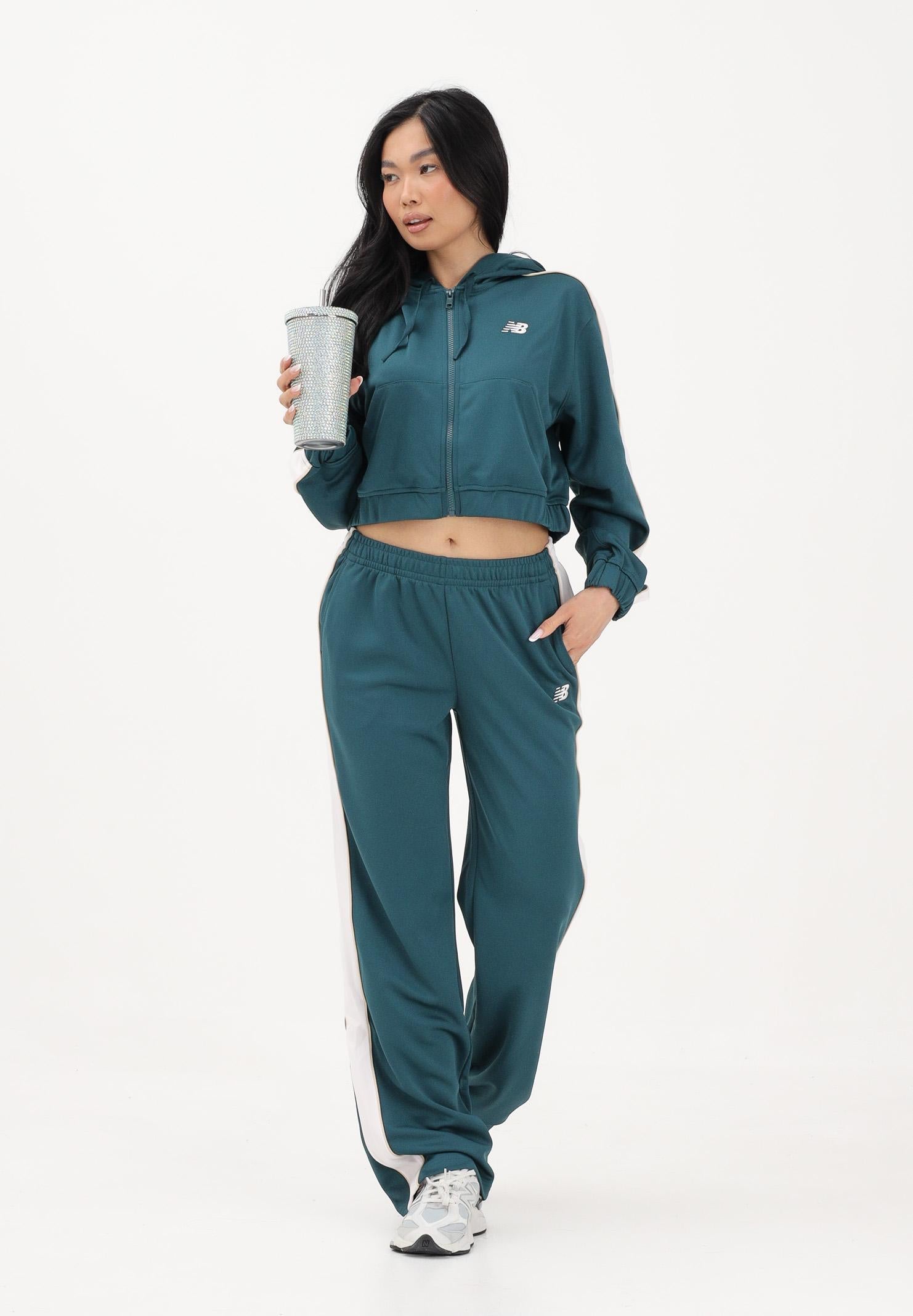 NEW BALANCE Pantalone sportivo Interlock verde da donna WB61Q2R4AAV . NEW BALANCE 