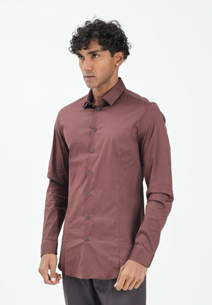 PATRIZIA PEPE Camicia a maniche lunghe bordeuax da uomo 5C0055A01 R883 PATRIZIA PEPE 