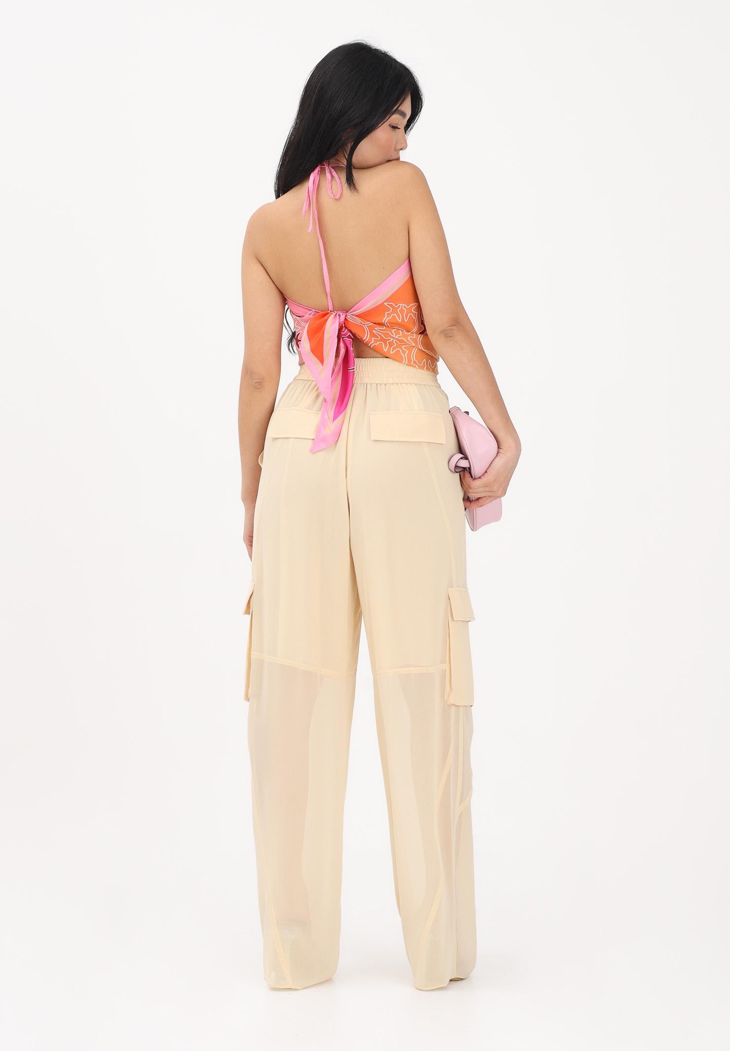 PINKO Pantalone elegante vaniglia da donna 106792A3AT C19 PINKO 