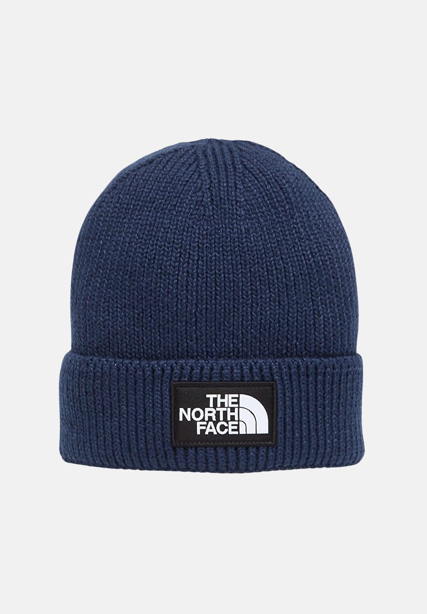 THE NORTH FACE Berretto blu per uomo e donna con risvolto e logo box TNF NF0A8CHE8K21  THE NORTH FACE 