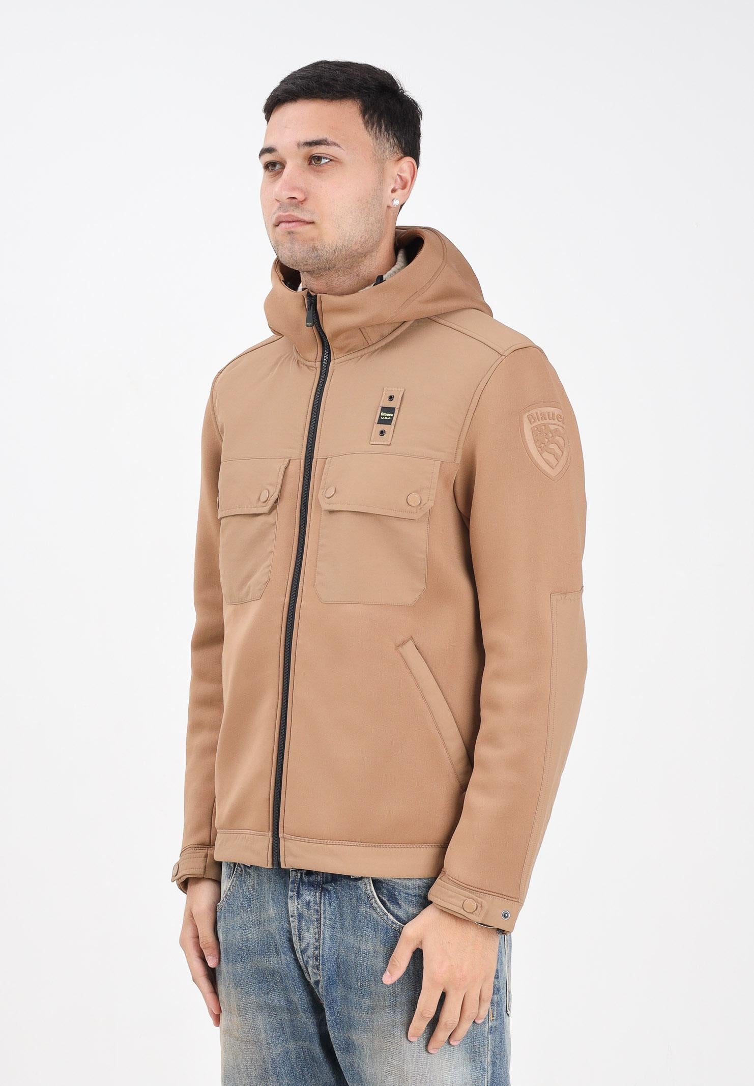 BLAUER Felpa con zip SCUBA MULTITASCHE RODMAN tabacco da uomo 25WBLUF02252-004745 343 BLAUER 