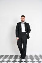 I'M BRIAN Pantalone elegante nero da uomo con vestibilità ampia PA3267 009 I'M BRIAN 