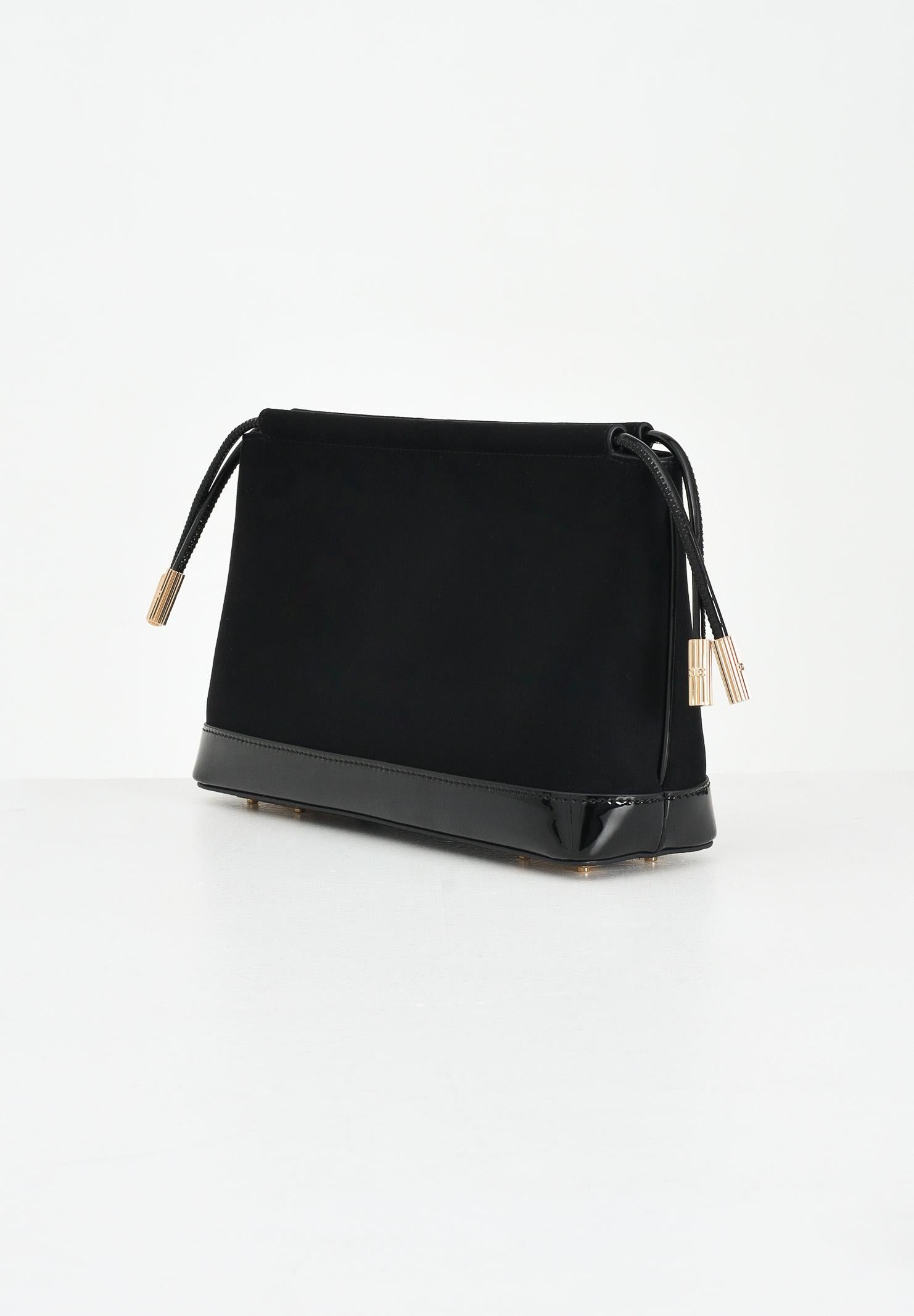 ELISABETTA FRANCHI Pochette nera da donna in morbida pelle scamosciata BS60A57E2 110 ELISABETTA FRANCHI 