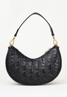 LACOSTE Borsa a spalla nera da donna in pelle goffrata Maheki NF4710 000 LACOSTE 