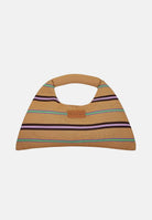 ME FUI Borsa a mano beige da donna con motivo a righe MA26-SW0110BG . ME FUI 