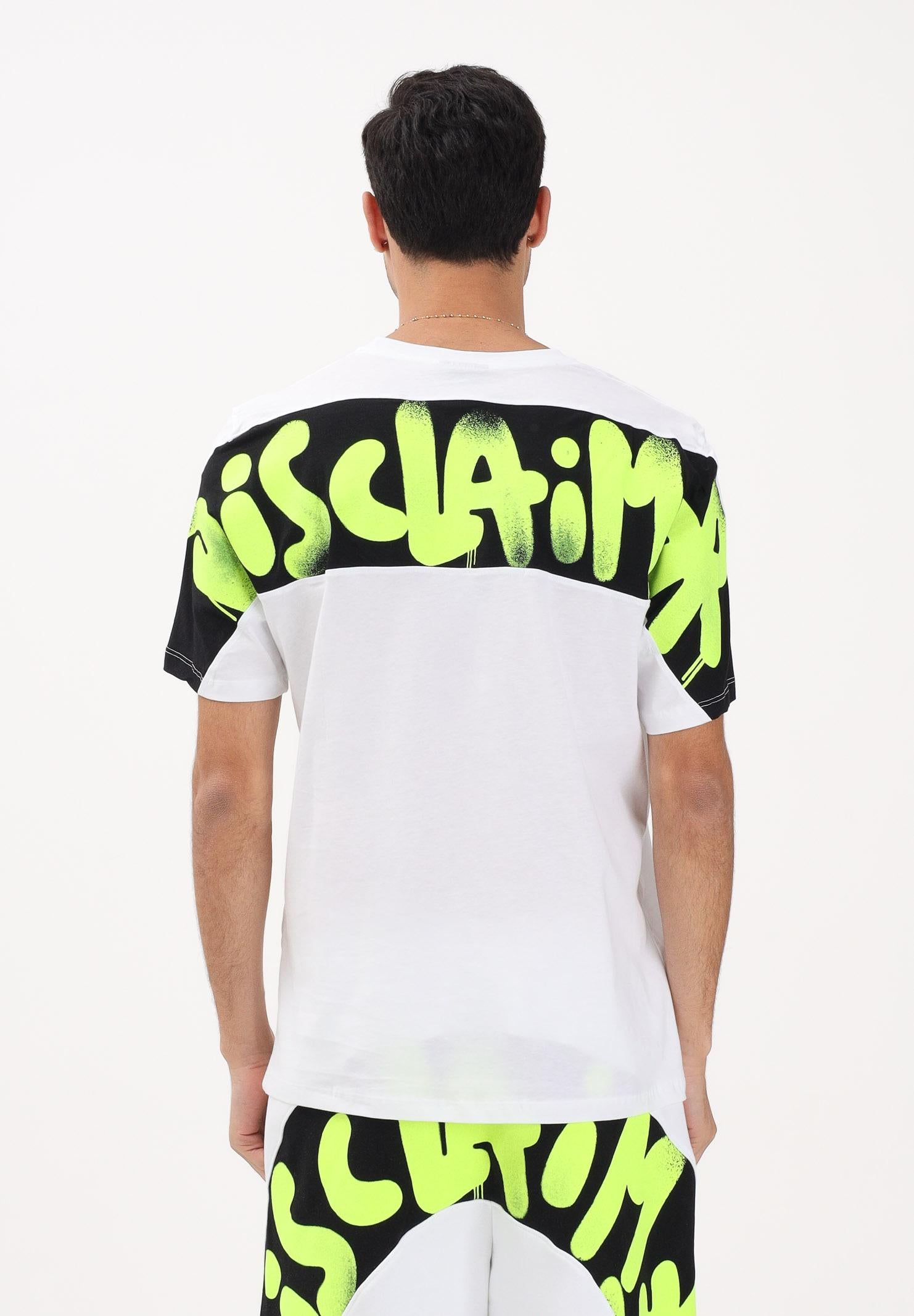 DISCLAIMER T-shirt a manica corta bianca da uomo con stampa logo sul retro 26EDS55432 BINE DISCLAIMER 