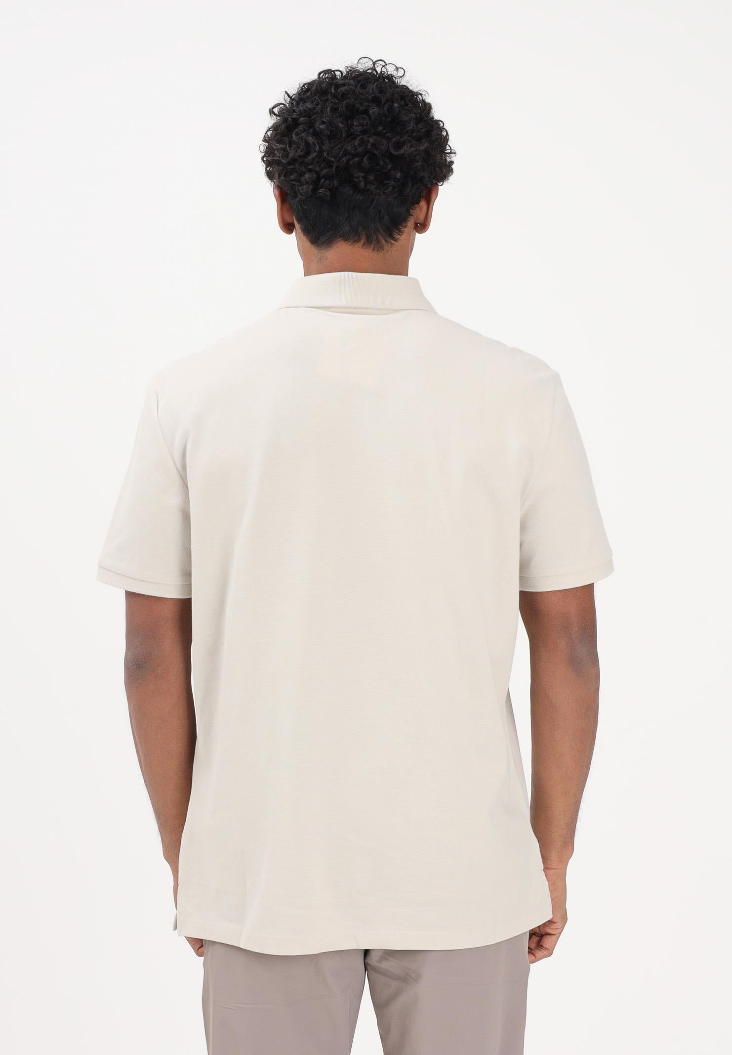 CALVIN KLEIN JEANS Polo a manica corta beige da uomo con logo LV040EM269 2JX CALVIN KLEIN JEANS 