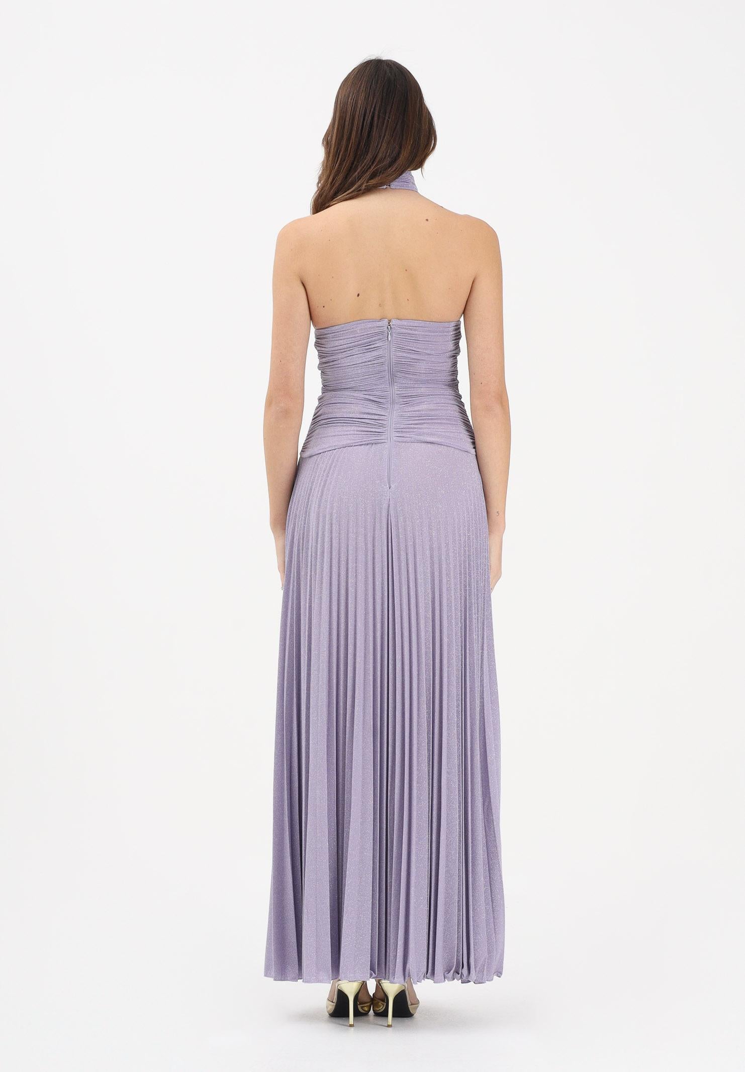 ELISABETTA FRANCHI Abito lungo lilla da donna in jersey lamé ABR1861E2 EV7 ELISABETTA FRANCHI 