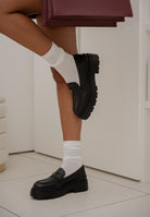 PINKO Mocassini neri da donna con logo Love Birds SD0403P001Z99 . PINKO 