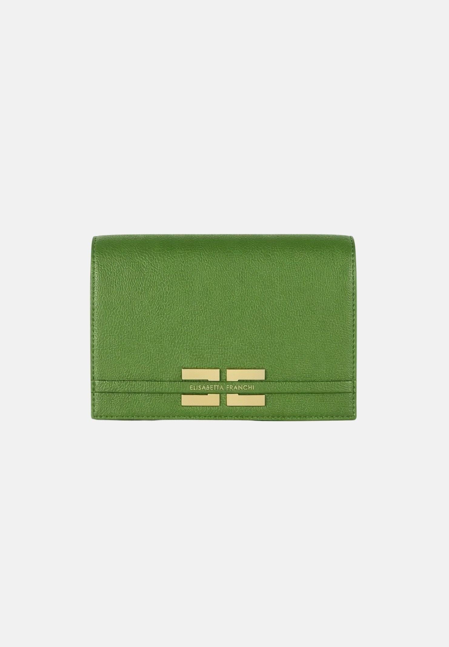 ELISABETTA FRANCHI Pochette verde da donna con logo BS40A61E2 EV3 ELISABETTA FRANCHI 