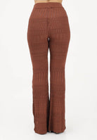 AKEP Pantalone marrone da donna in maglia lavorata PTKD13211 V2 AKEP 