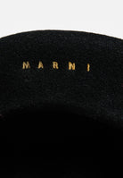 MARNI Basco nero da donna in misto lana con logo M01641M00W0 0M900 MARNI 