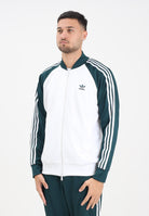ADIDAS ORIGINALS Felpa con zip Adicolor Classics SST bianca e verde da uomo JY1293  ADIDAS ORIGINALS 